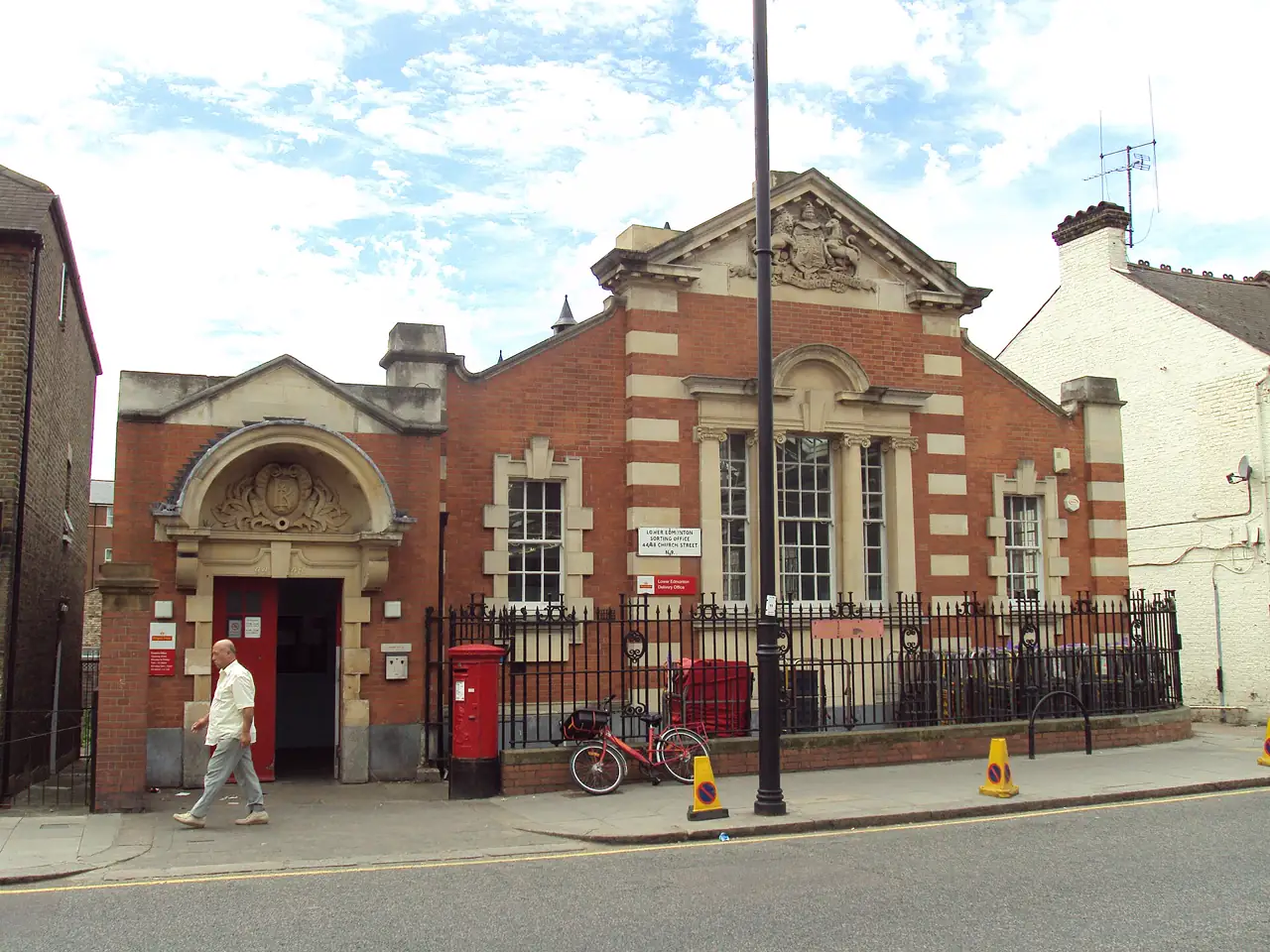Red-brick sorting office building in Lower Edmonton